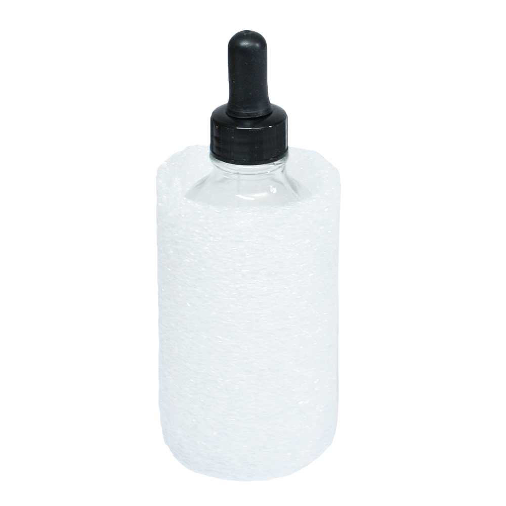 4 oz. Clear Boston Round with Nitrile Rubber Black Graduated Glass Dropper (22/400) (V20) (V12)