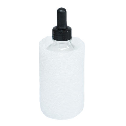 4 oz. Clear Boston Round with Nitrile Rubber Black Graduated Glass Dropper (22/400) (V20) (V12)