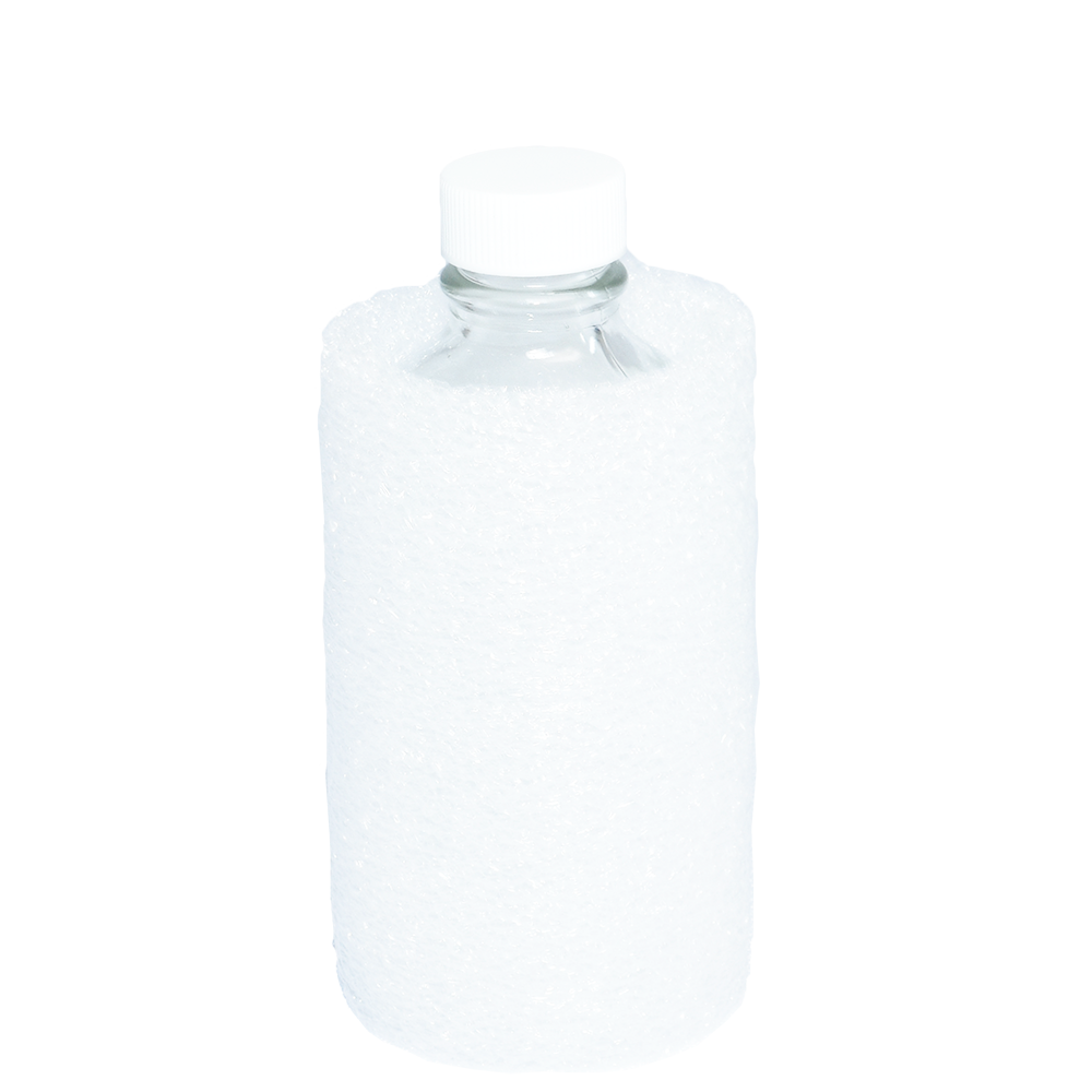 4 oz. Clear Boston Round with White Cap (22/400) (V22) (V1)