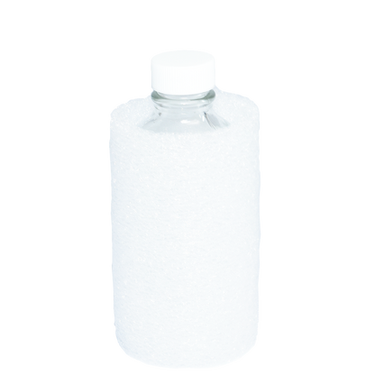 4 oz. Clear Boston Round with White Cap (22/400) (V22) (V1)