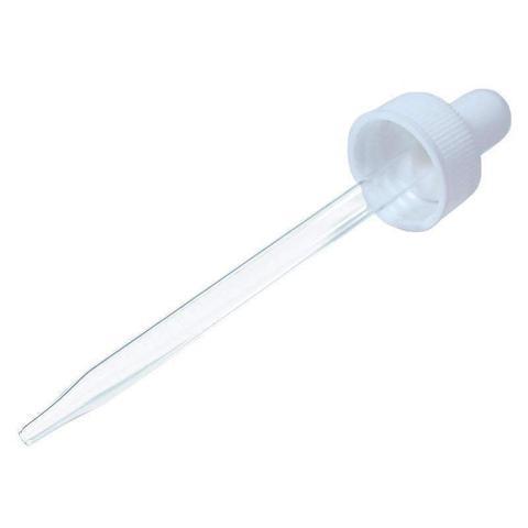 4 oz. Clear Boston Round with White Glass Dropper (22/400) (V20) (V8)