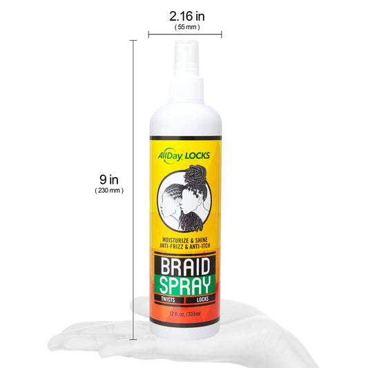 Allday Locks Moisture & Shine Anti-frizz & Anti-itch Braid Spray