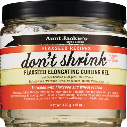Aunt Jackie's Don’t shrink Flaxseed elongating curling Gel. 15 0z