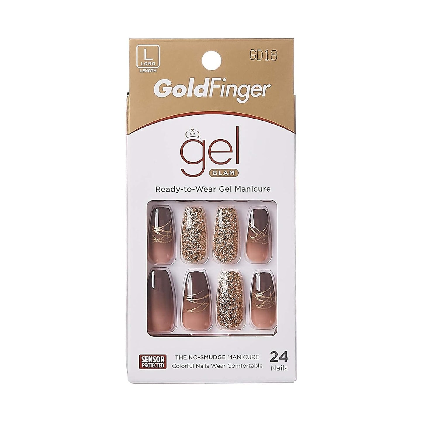 Gold finger Trendy nails. GD18