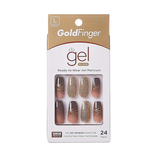 Gold finger Trendy nails. GD18