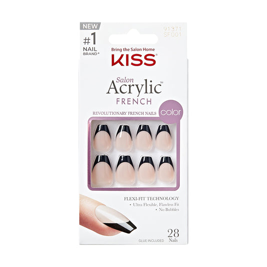 Kiss salon acrylic French nails. 28 nails.SFO01