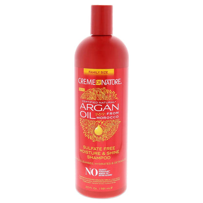 Creme of nature Argan sulfate free moisture & shine Shampoo.