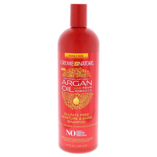 Creme of nature Argan sulfate free moisture & shine Shampoo.