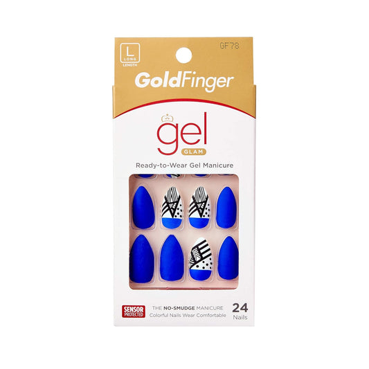 Gold Finger Gel Nails. Gf78