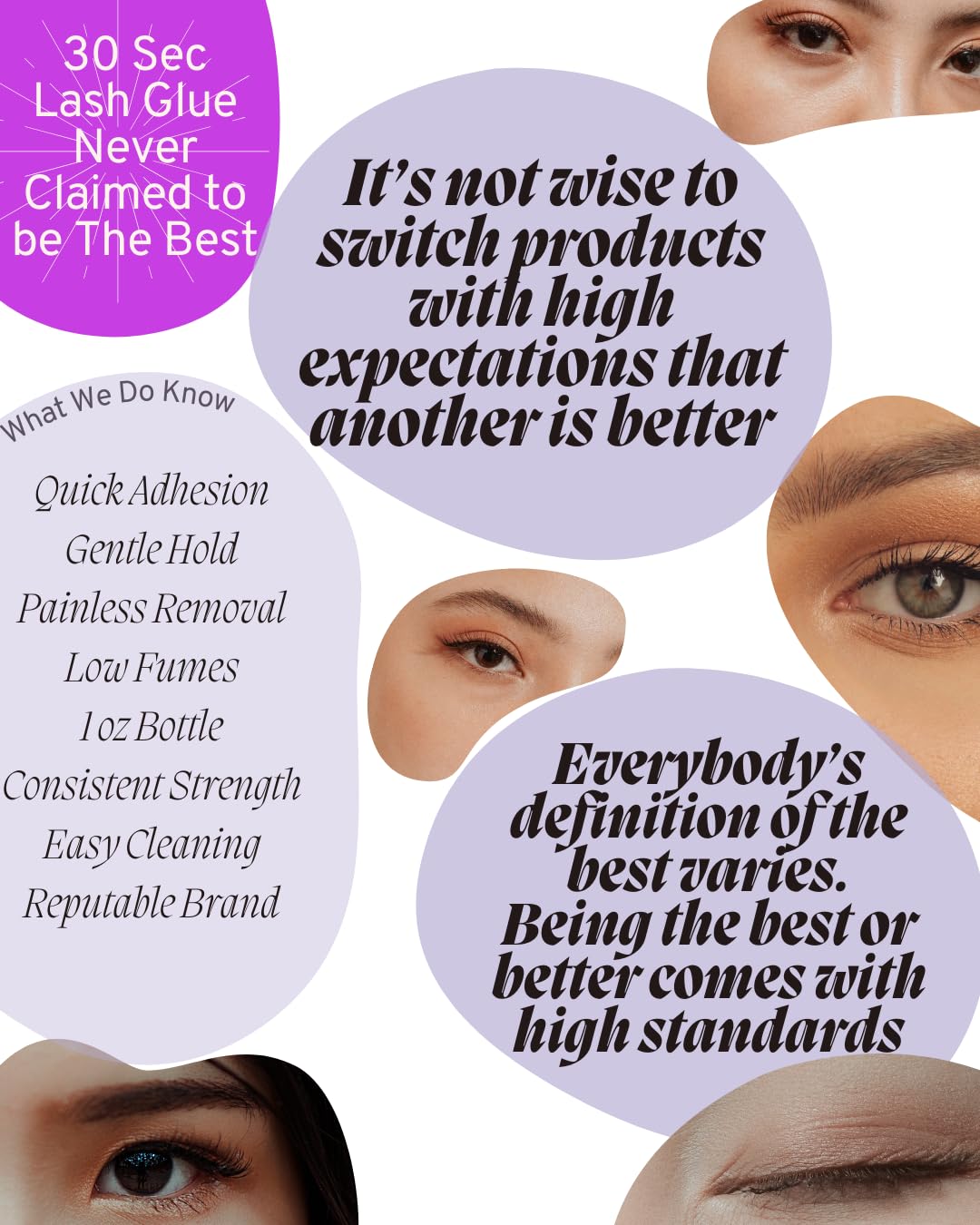 30 sec lash glue-White : 1oz