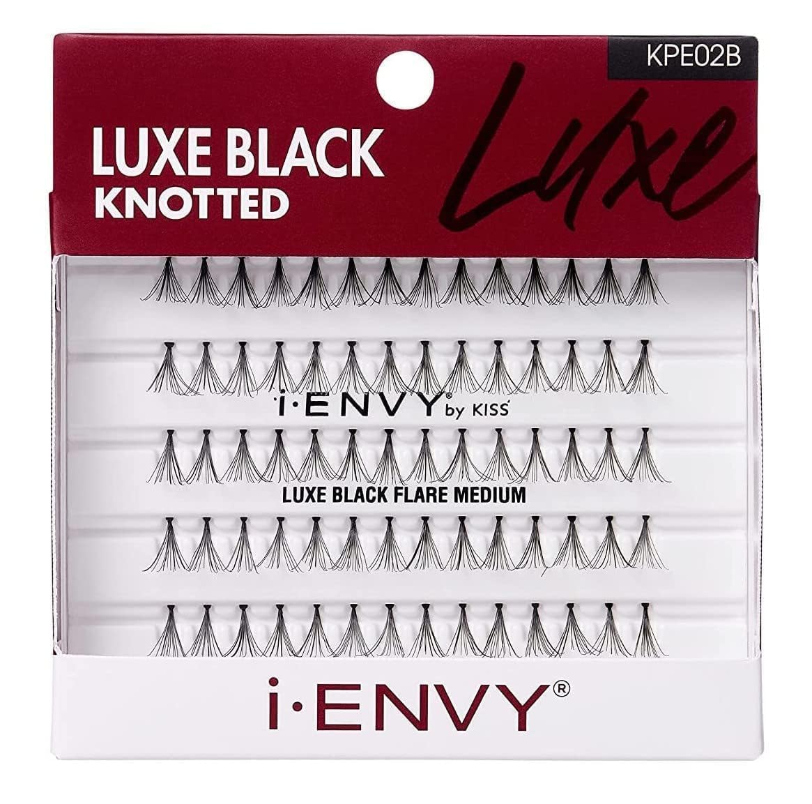 I ENVY LUXE BLACK INDIVIDUAL LASHES. MEDIUM. KPE02B