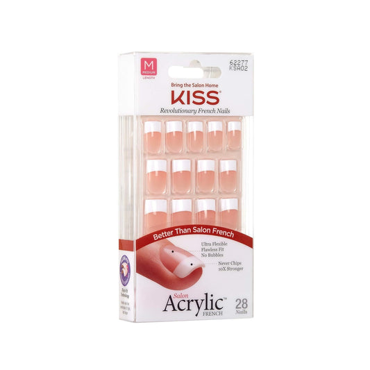 Kiss French acrylic nails-Ksa02