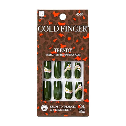 Gold Finger Trrendy nails. GD30