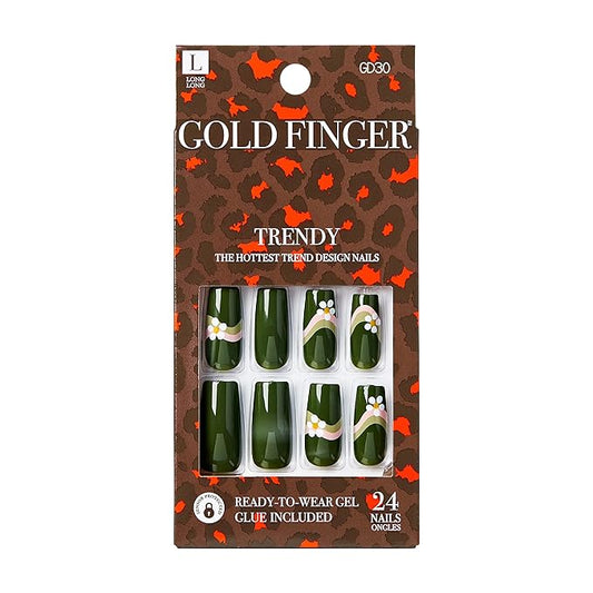 Gold Finger Trrendy nails. GD30