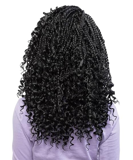 MANE CONCEPT AFRI NAPTURAL 3X KIDS CROCHET BOHO BOX BRAID. 8"/9"/10". KR305