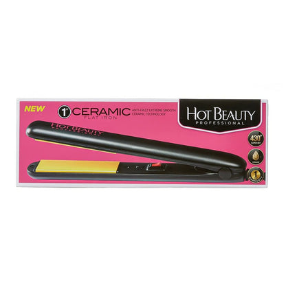 Hot Beauty Professional 1 Inch Ceramic Flat Iron, 1 Each. HFI100N