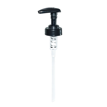 16 oz. Amber Boston Round with Black Lotion Pump (28/400) (V23) (V15)