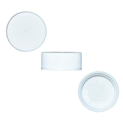 8 oz. Amber Boston Round with Reducer and White Foam-Lined Cap (24/400) (V4) (V1)