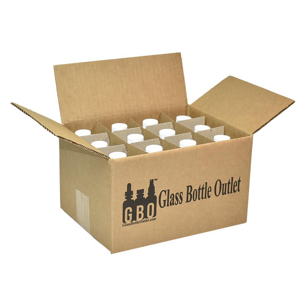 8 oz. Clear Boston Round with Reducer and White Child-Resistant Cap (24/400) (V4) (V1)