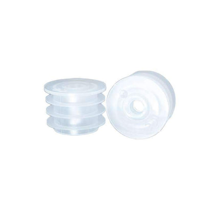 8 oz. Clear Boston Round with Reducer and White Child-Resistant Cap (24/400) (V4) (V1)