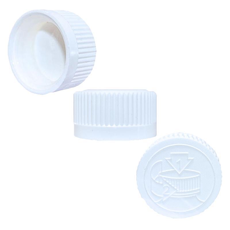 8 oz. Clear Boston Round with Reducer and White Child-Resistant Cap (24/400) (V4) (V1)