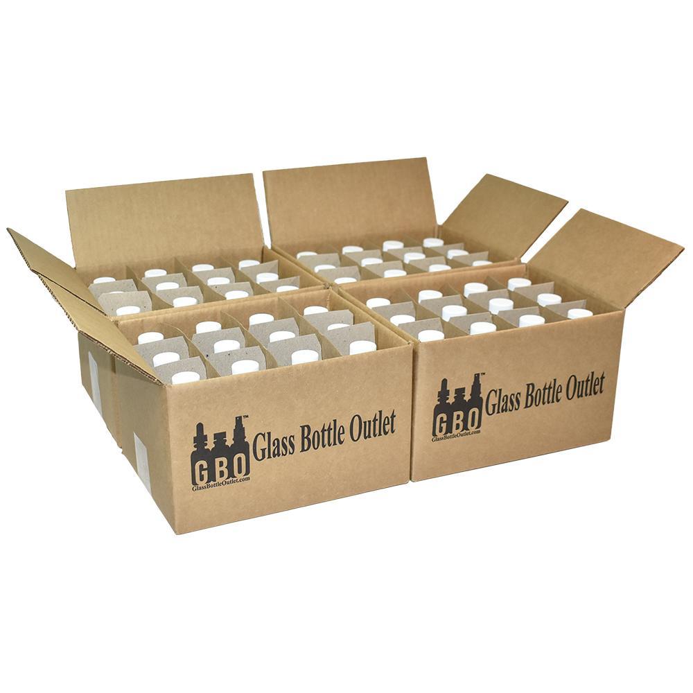 8 oz. Clear Boston Round with Reducer and White Child-Resistant Cap (24/400) (V4) (V1)