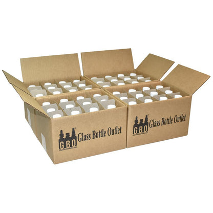 8 oz. Clear Boston Round with Reducer and White Child-Resistant Cap (24/400) (V4) (V1)