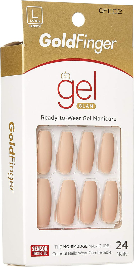 Gold Finger Gel Nails. GfC02