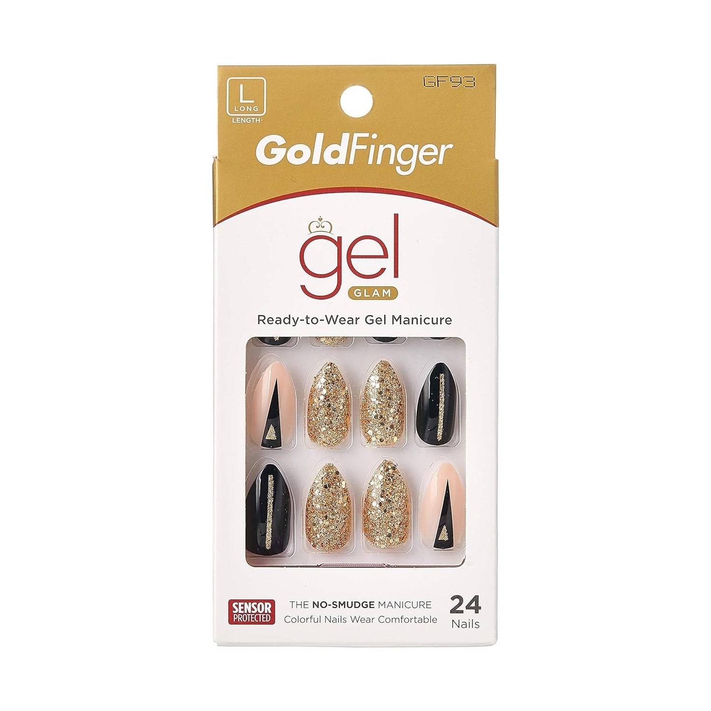 Gold Finger Gel Nails. Gf93