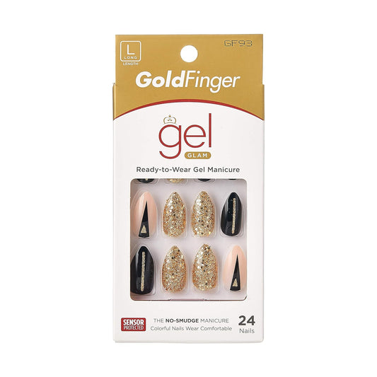 Gold Finger Gel Nails. Gf93