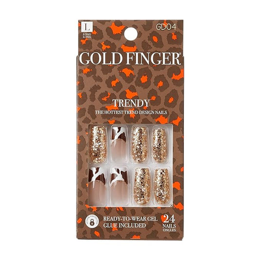 Gold Finger Trrendy nails. GD04