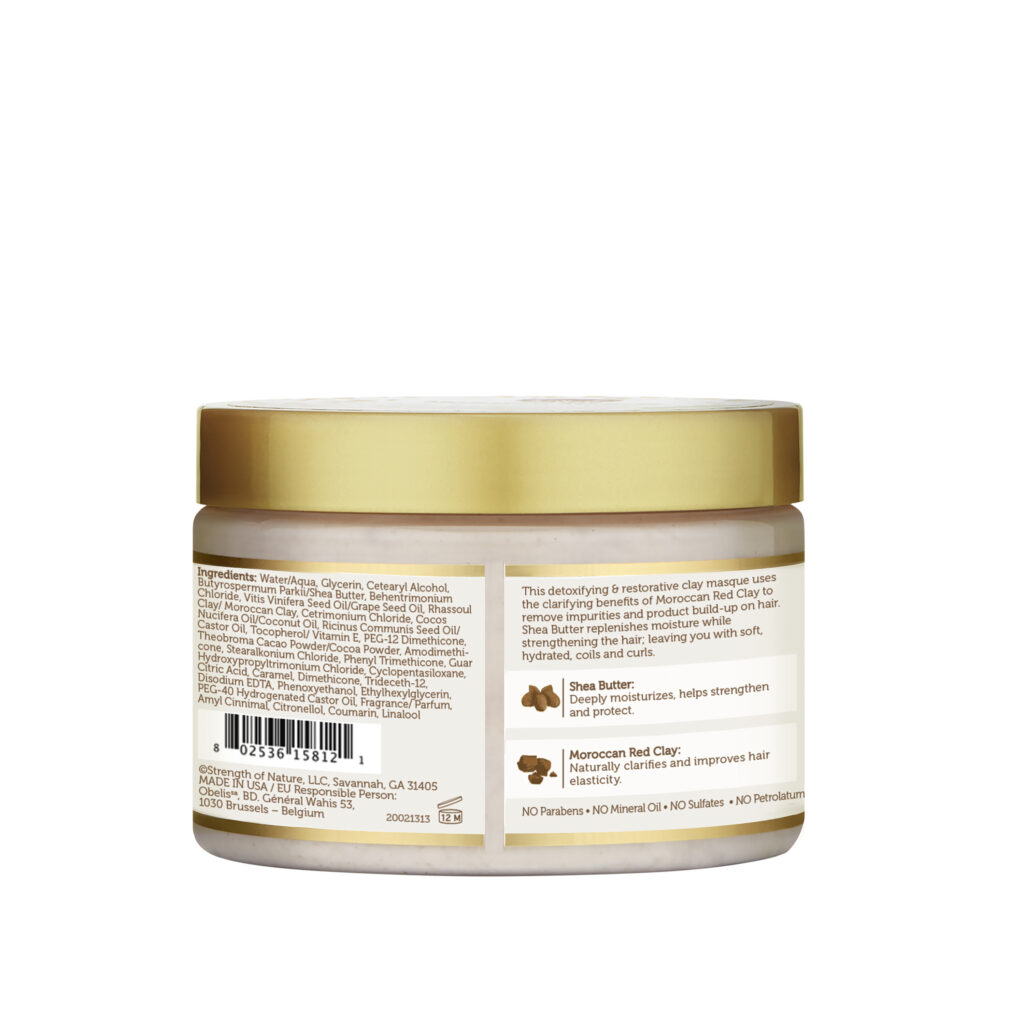 African Pride Moisture  Miracle Moroccan Clay & Shea Butter Masque, 12oz