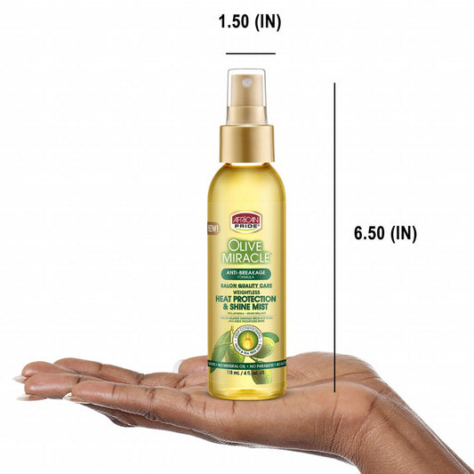 African Pride Olive Miracle Heat protection & shine mist