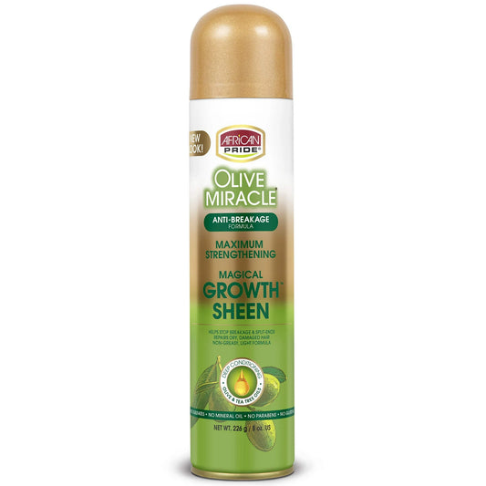African pride olive miracle growth sheen