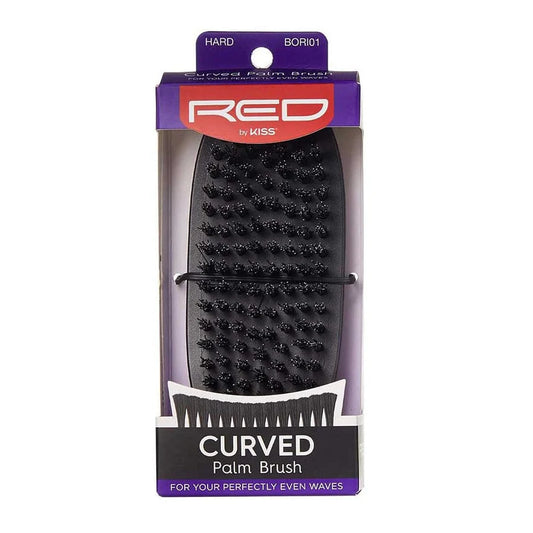 Red by kiss curved palm brush. BORI01