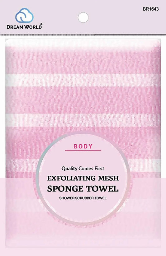 Dream world exfoliating mesh body scrub towel. BR1643
