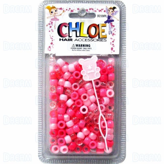 CHLOE BEAD ROUND 200 MIX Pink 200PC. BR2100MPK
