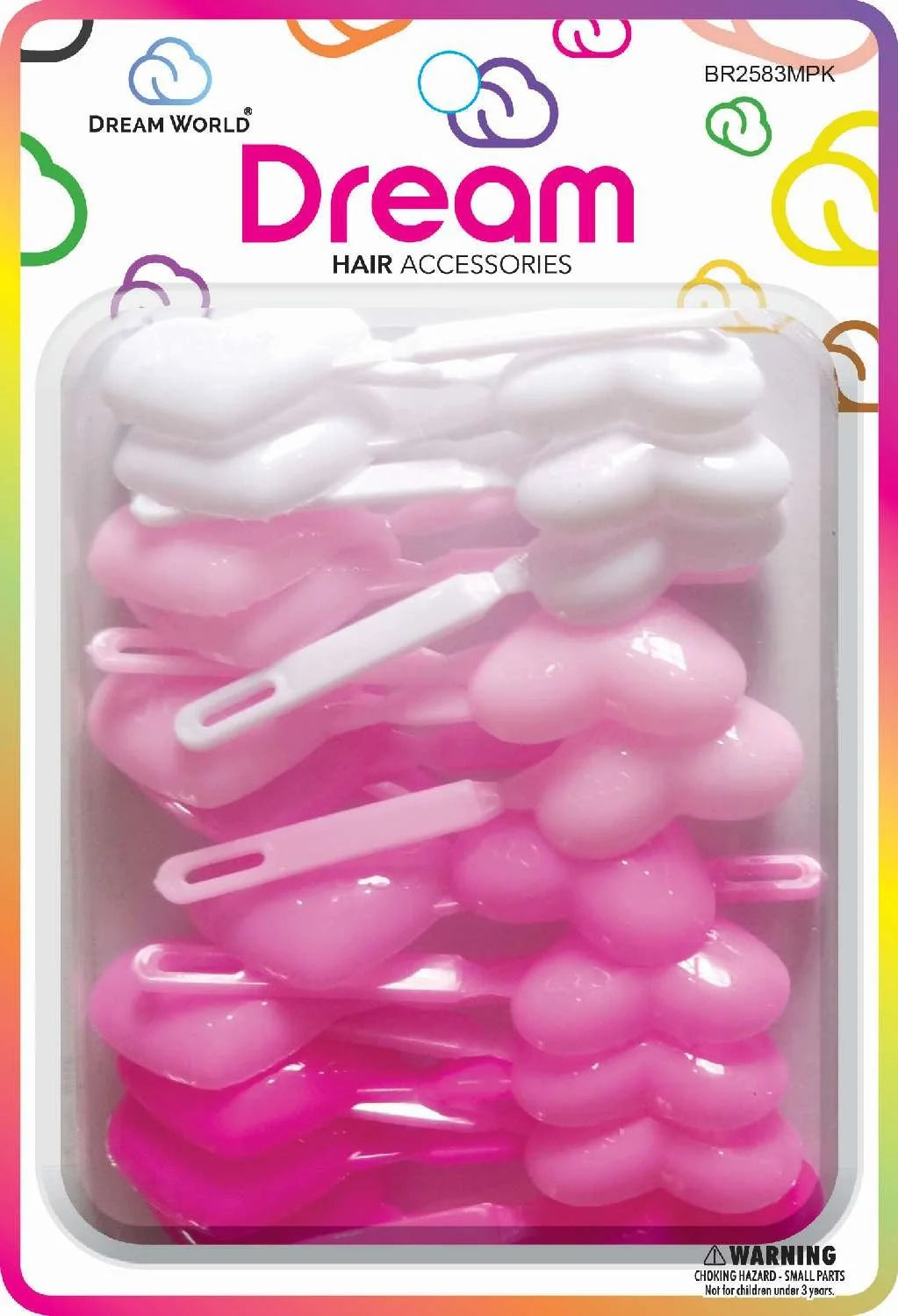 Dream barrettes. 20pcs. PINK MIX. BR2583MPK