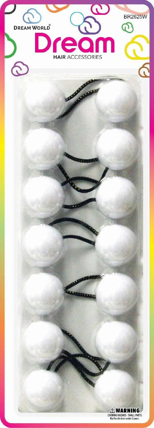 Dream ponytail holders. 20mm. 7pcs. BR2625W