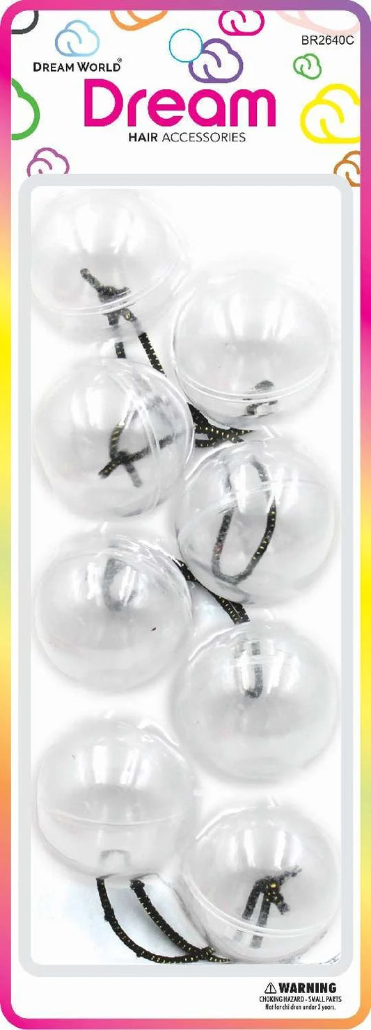 DREAM WORLD KIDS PONYTAIL HOLDERS. Clear. Br2640C