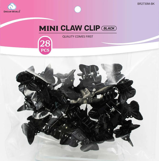 Dream world mini claw clip. 28 pcs. Br2730M-BK BLACK