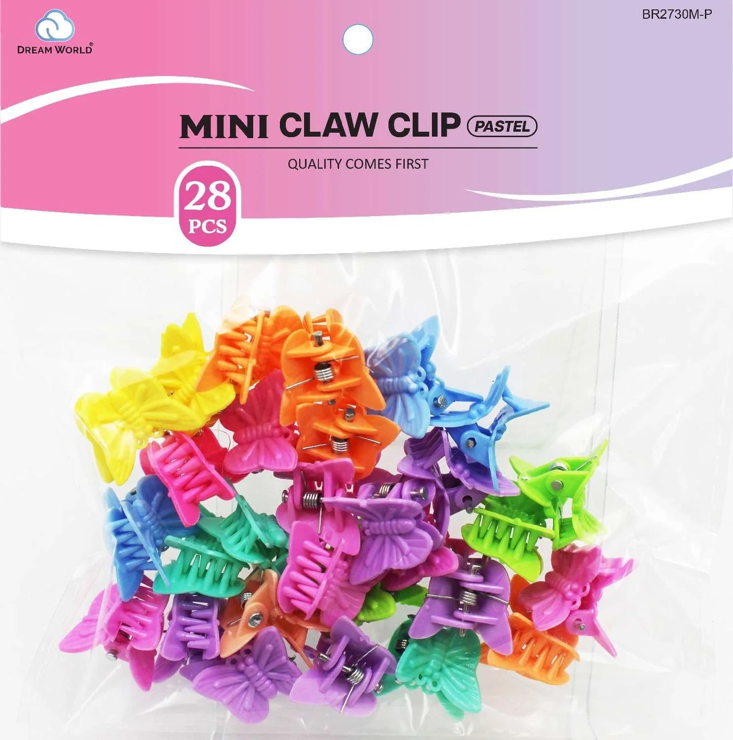 Dream world mini claw clip. 28 pcs. Br2730M-P