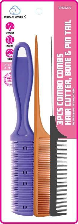 DREAM COMB COMBO RATTAIL PINTAIL & CUTTER 3PIECES. BR98270