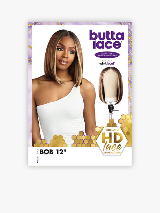 Sensationnel BUTTA LACE HUMAN HAIR BLEND BOB 12″