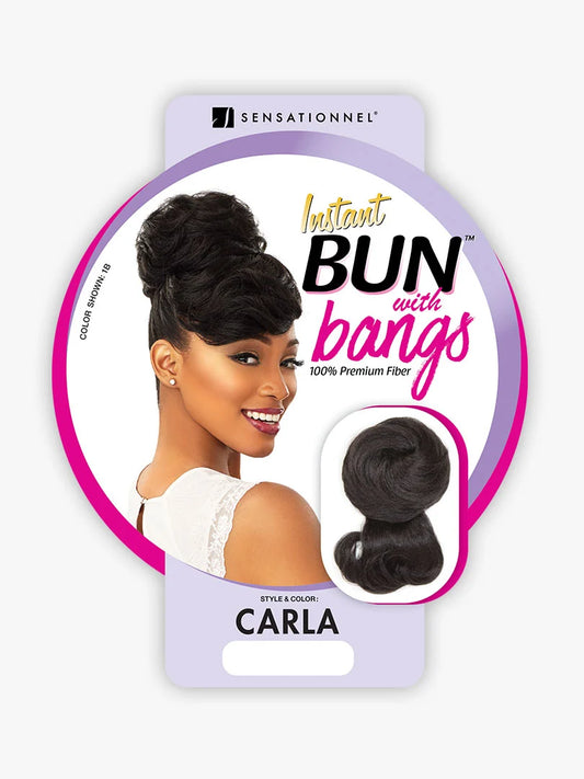 Sensationnel instant Bun with bangs. CARLA