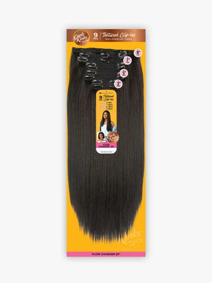 Sensationnel curls kink & CO textured clip-ins. FLOW CHANGER 9pcs