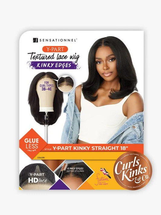 Sensationnel Curls Kinks & CO Y part Kinky straight 18” wig