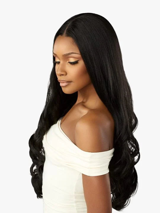 Sensationnel crowned edge lace wig. EURO BODY 28”