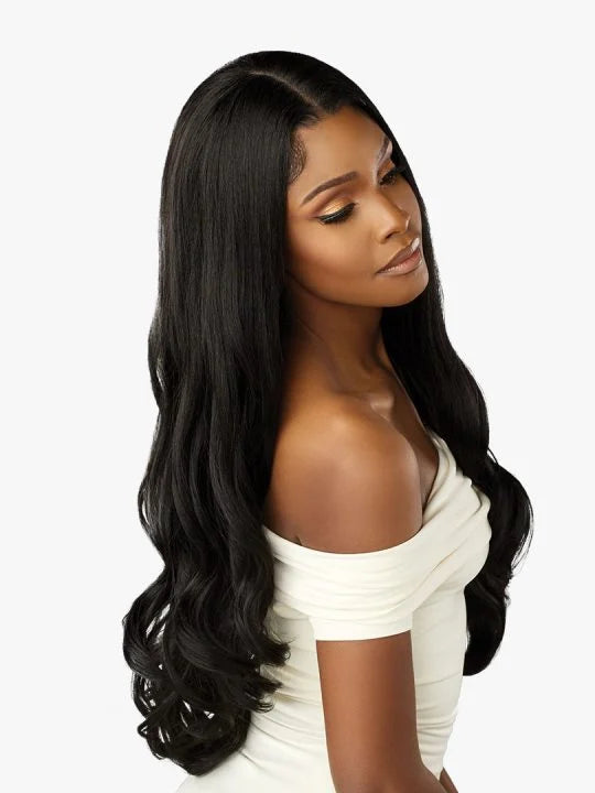 Sensationnel crowned edge lace wig. EURO BODY 28”