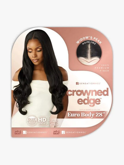 Sensationnel crowned edge lace wig. EURO BODY 28”
